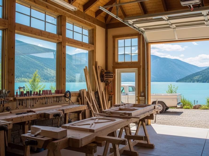 Custom garages and workshops in Bear Lake Valley.