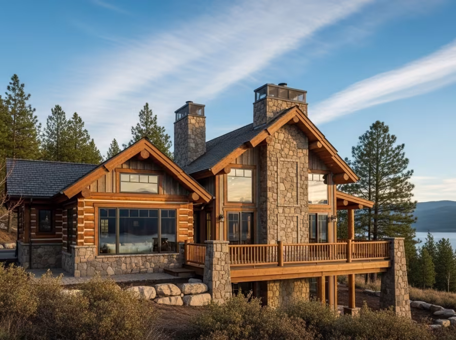 Rustic luxury cabin in St. Charles, Idaho.